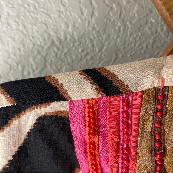 Boston Proper Womens Embellished Beaded Embroidery Tunic Popover Top Large - Picture 5 of 12